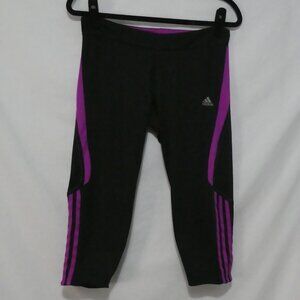ADIDAS - Response | 14 inch waist measured | Black and Purple Leggings